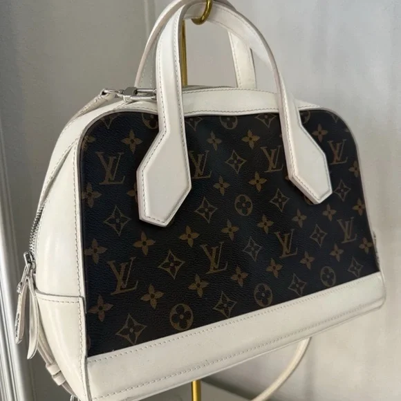 Louis Vuitton Monogram Brown and White Satchel - Picture 4 of 7